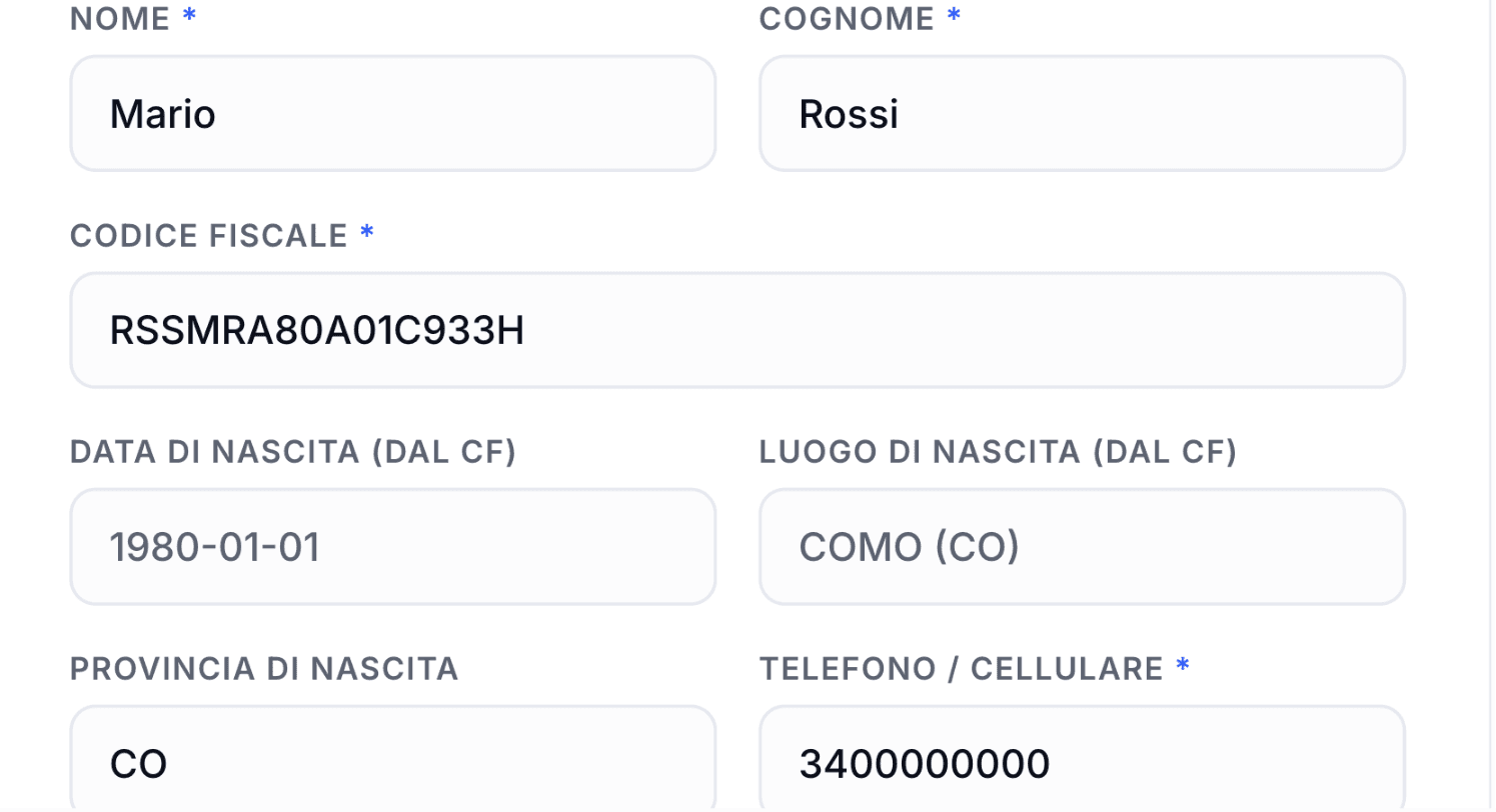 La pratica è pronta — schermata del portale Tradergy